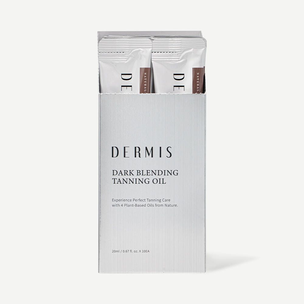 DERMIS Dark Blending Tanning Oil 20ml × 10EA Korean Self Tanning Body Oil Plant-Based Moisturizing Care _ Made in KOREA